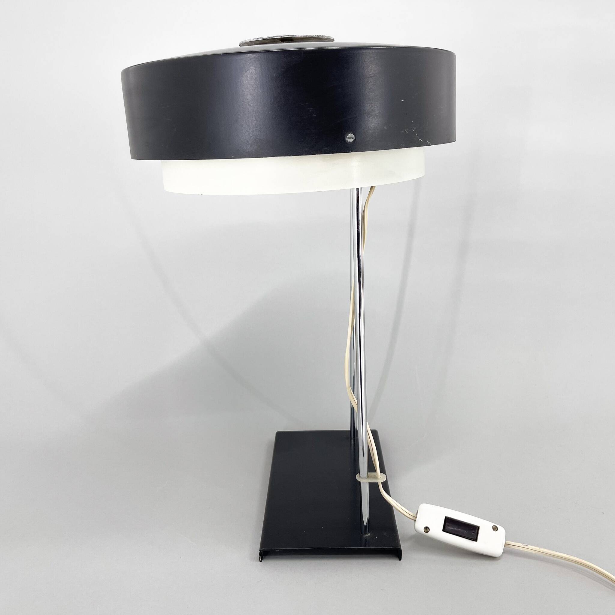 Rare Midcentury Table Lamp by Josef Hůrka for Napako, Marked