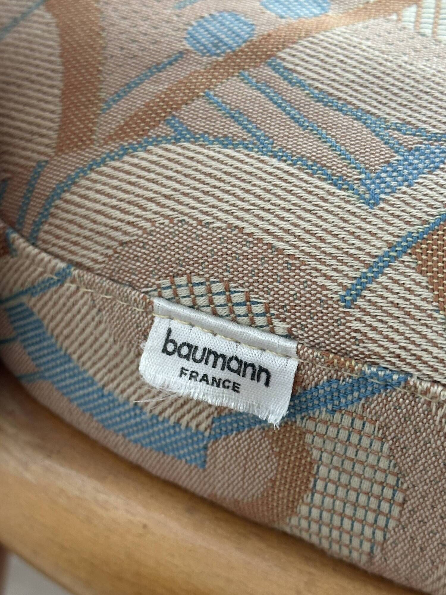 Set of 6 Baumann armchairs France 1980s