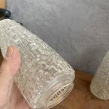 2 geometric glass tulips 17.5 cm for chandelier lamp