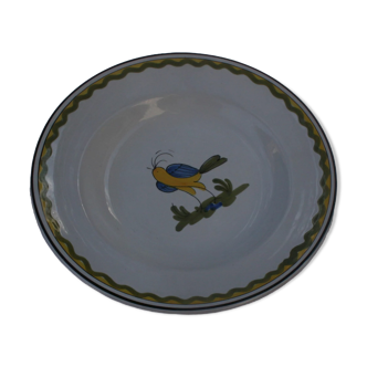 Hollow plate BIOT glassware classic pattern "Bird"