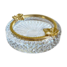 Crystal ashtray and gold frame