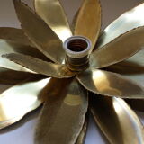 Brass flower wall light