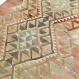 Red & Cream Turkish Kilim Rug 148x223Cm SK 35162