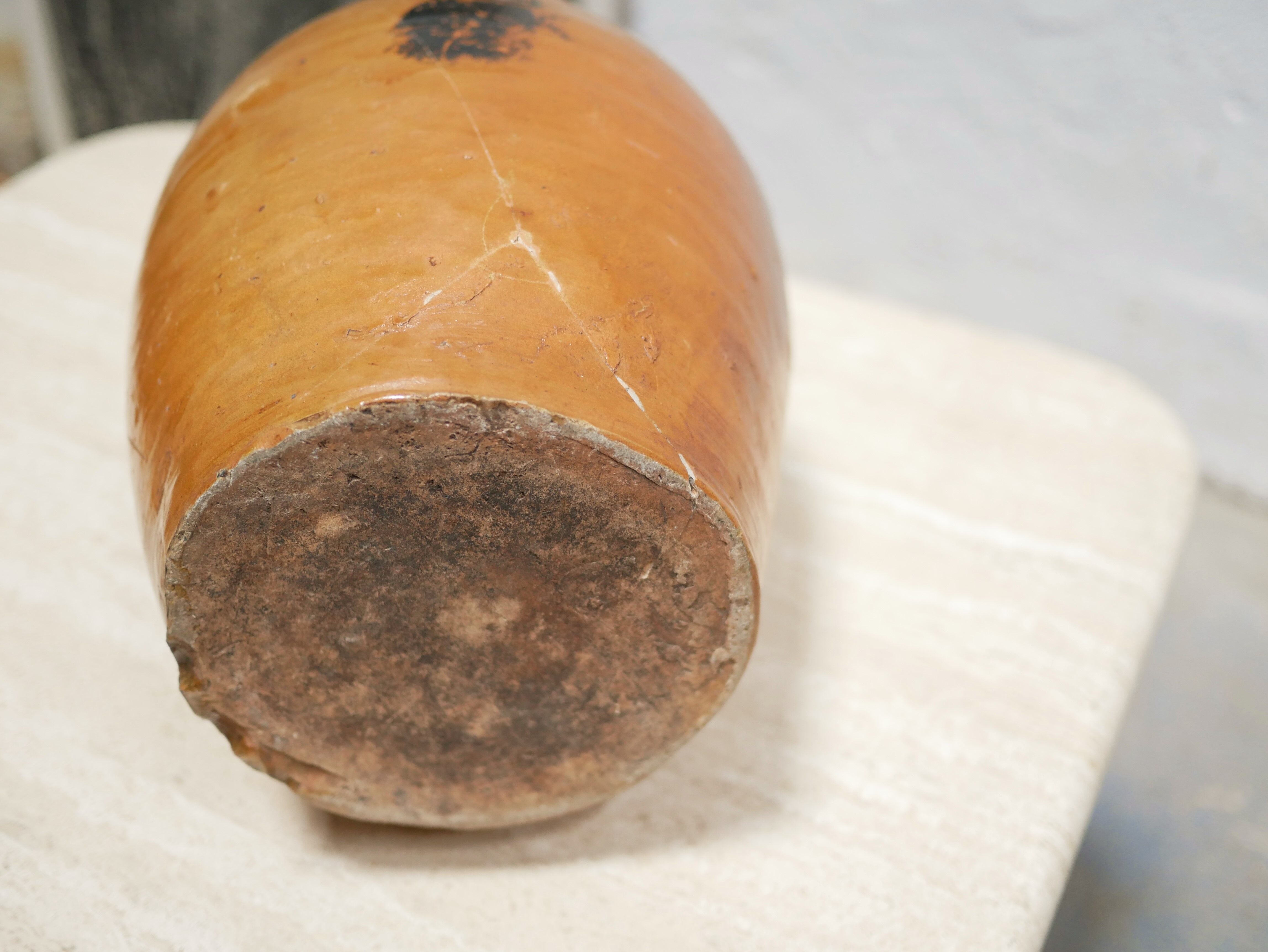 Pot à lait vintage en terre cuite vernissée