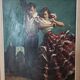 Painting on canvas, couple dancer flamenco