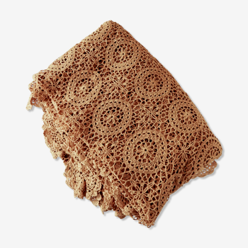 Tinted crochet bedspread