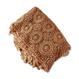 Crocheted bedspread dyed