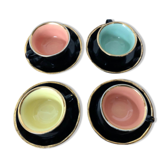 Set of 4 ceramic cups and casssings