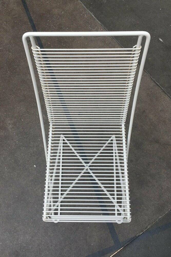 White postmodern Kreuzschwinger chairs by Till Behrens for Schlubach, 1980s, set of 3.