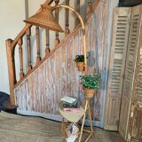 Rattan floor lamp