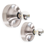 Pair of petite Disc sconces selected by Charlotte Perriand for Les Arcs