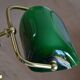 Lampe de banquier socle en marbre vert