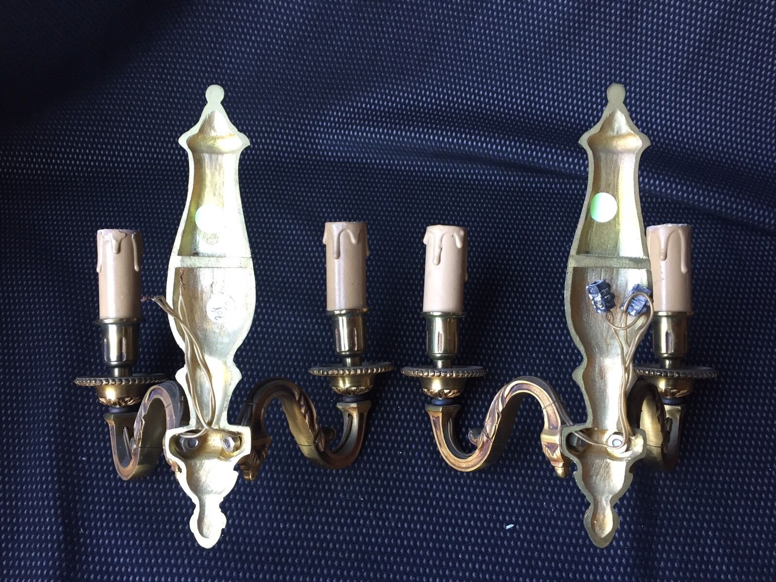 Pair of Bronze Louis XV style appliques with 2 lights