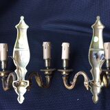Pair of Bronze Louis XV style appliques with 2 lights