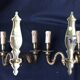 Pair of Bronze Louis XV style appliques with 2 lights