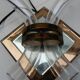 Art Deco 2-arm wall sconce with mirror and brass