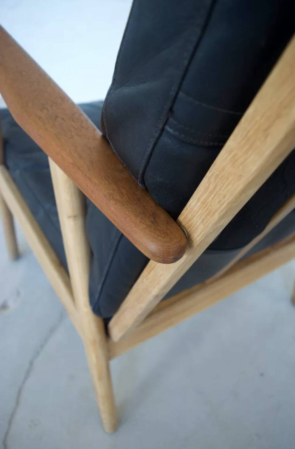 Danish mid-century teak & oak armchair, 1950s