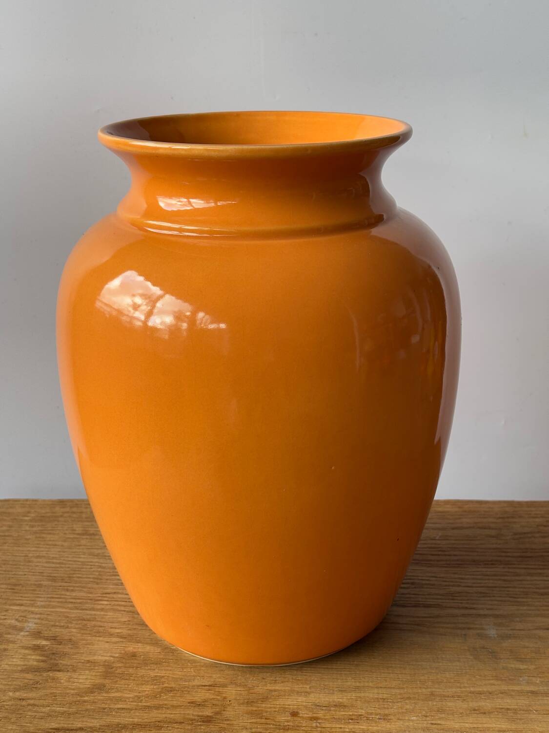 Orange ceramic vase 26cm