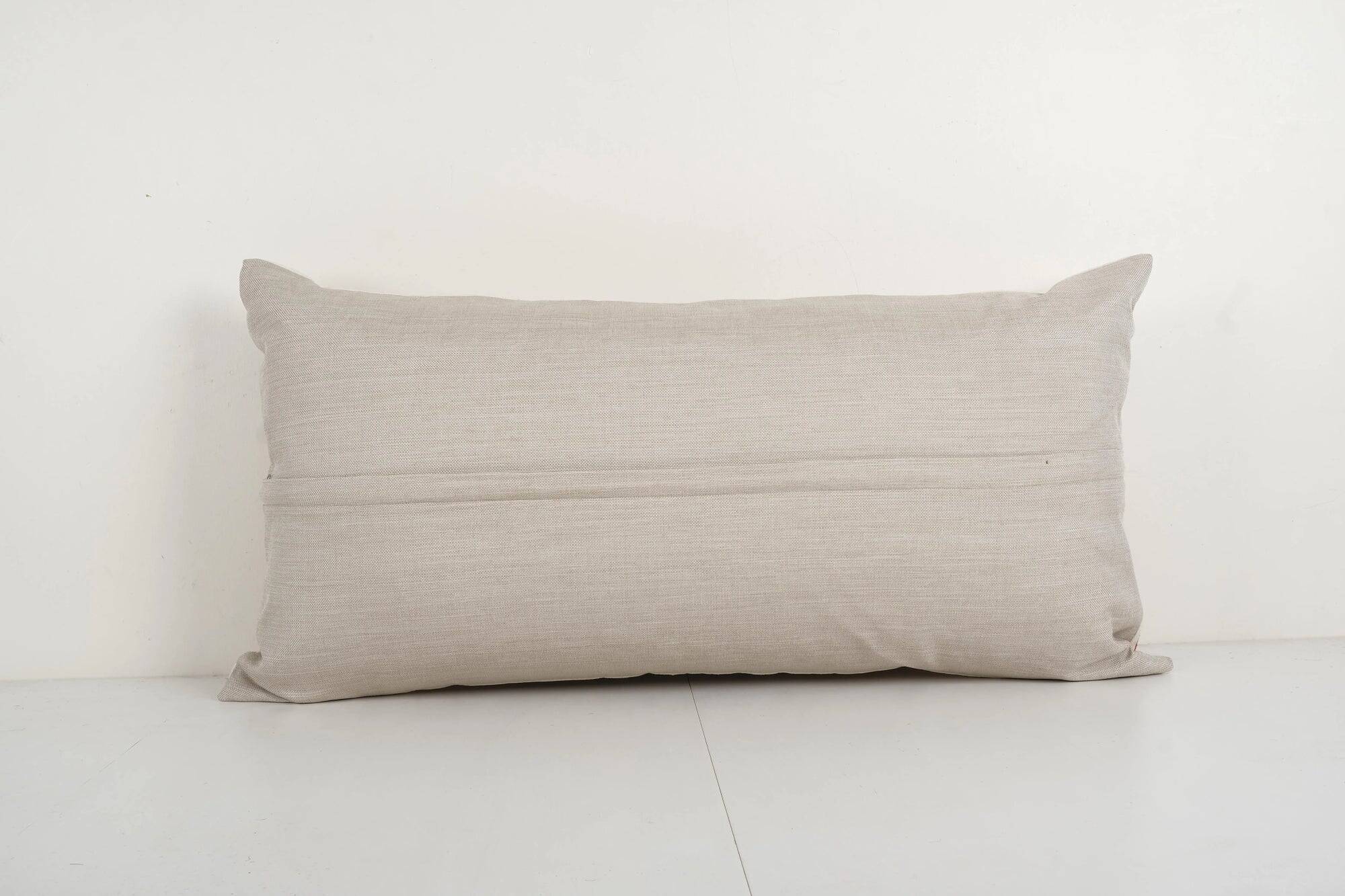 Vintage embroidered cushion cover 46x89 cm
