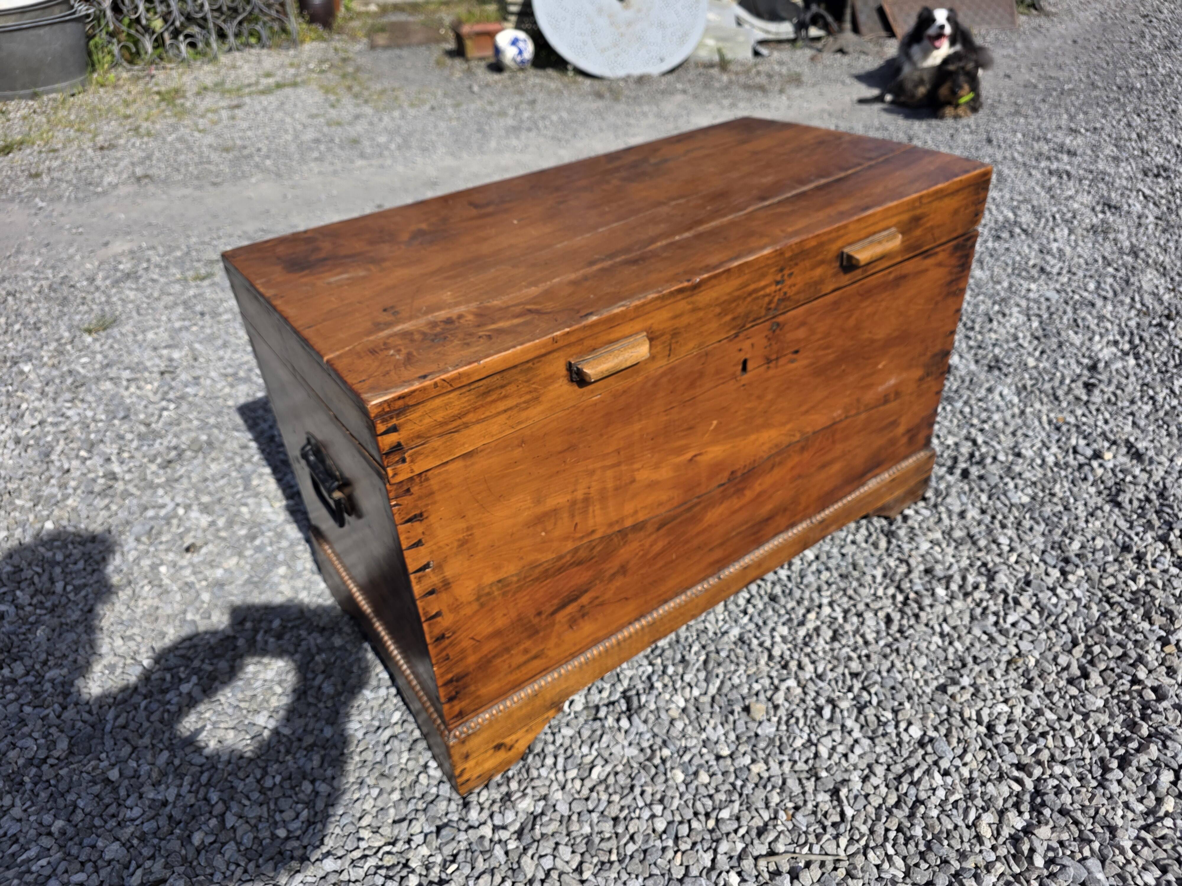 Antique solid teak chest
