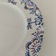 Pair of ironstone plates from Onnaing – blue and red decoration, 19th century