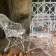Pair of English garden armchairs