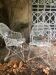 Pair of English garden armchairs