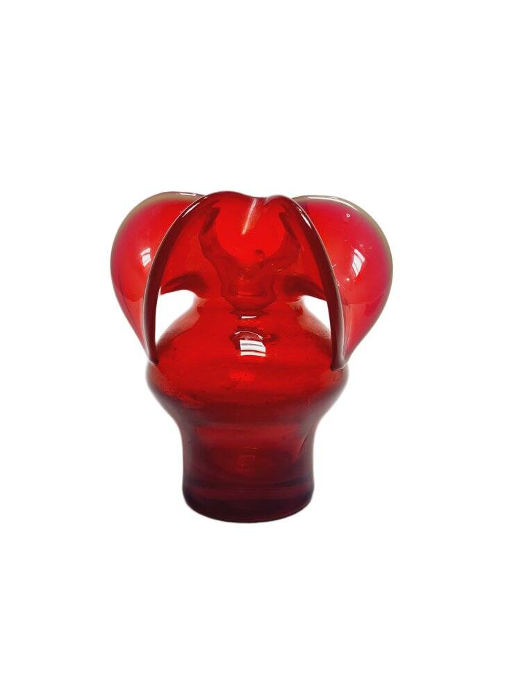 Vintage vase by Czesław Zuber for Sudety Glassworks, Poland, 1970s