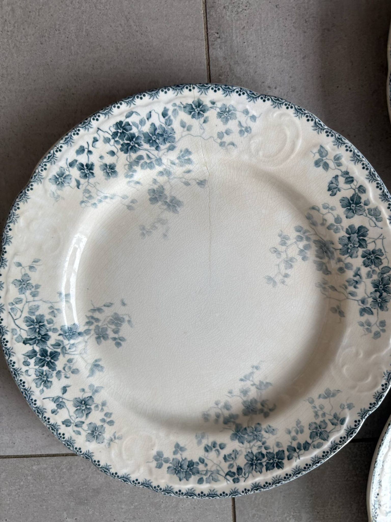 Lot of 7 flat plates Boulenger Choissy le Roi