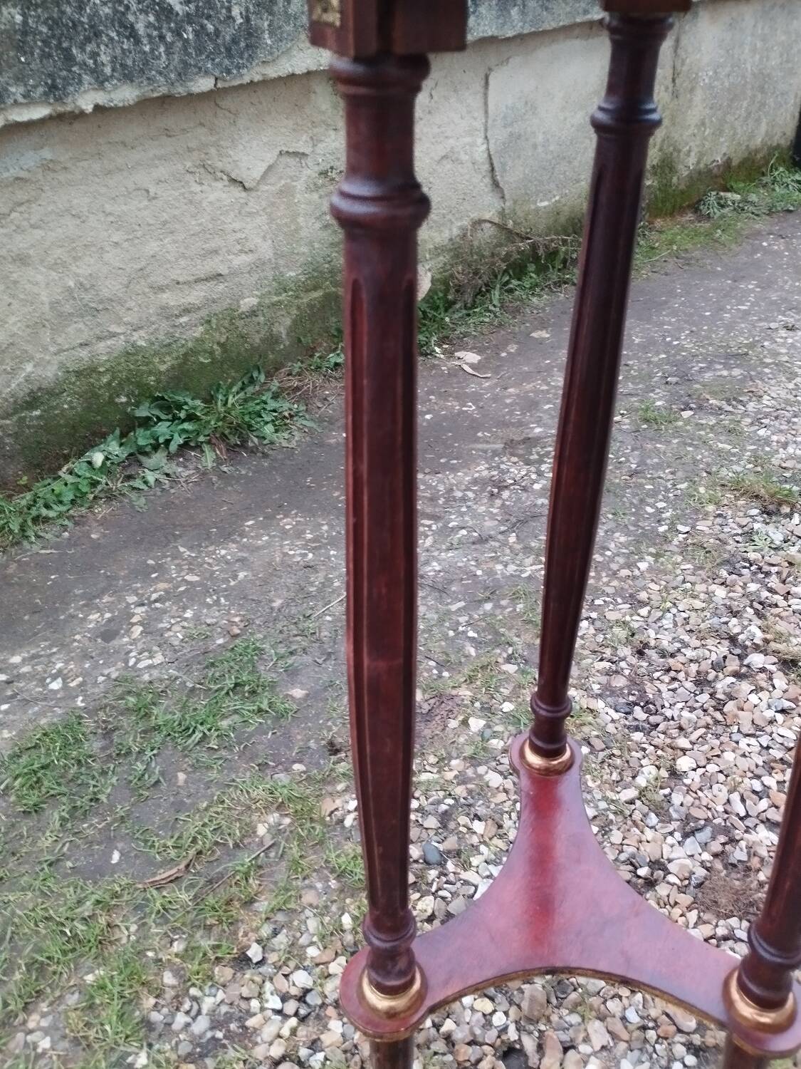 Antique Louis XVI style side table with marble top