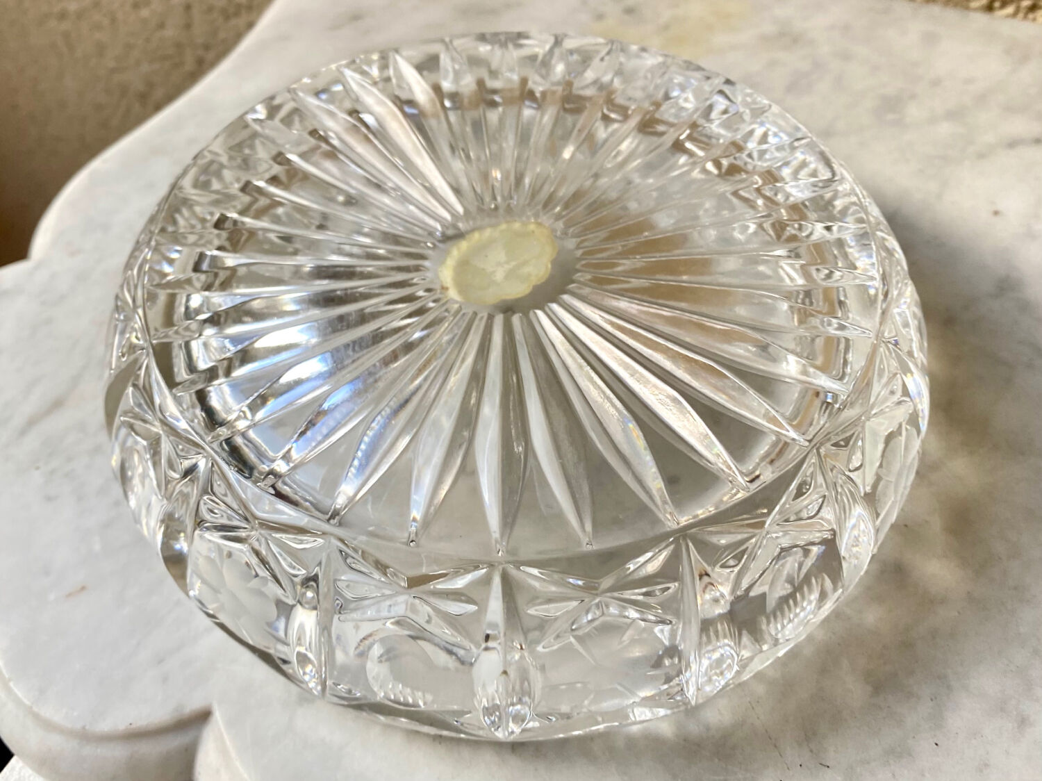 Bohemian crystal ashtray Bleikristall West Germany 60s