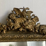 Antique mirror pediment