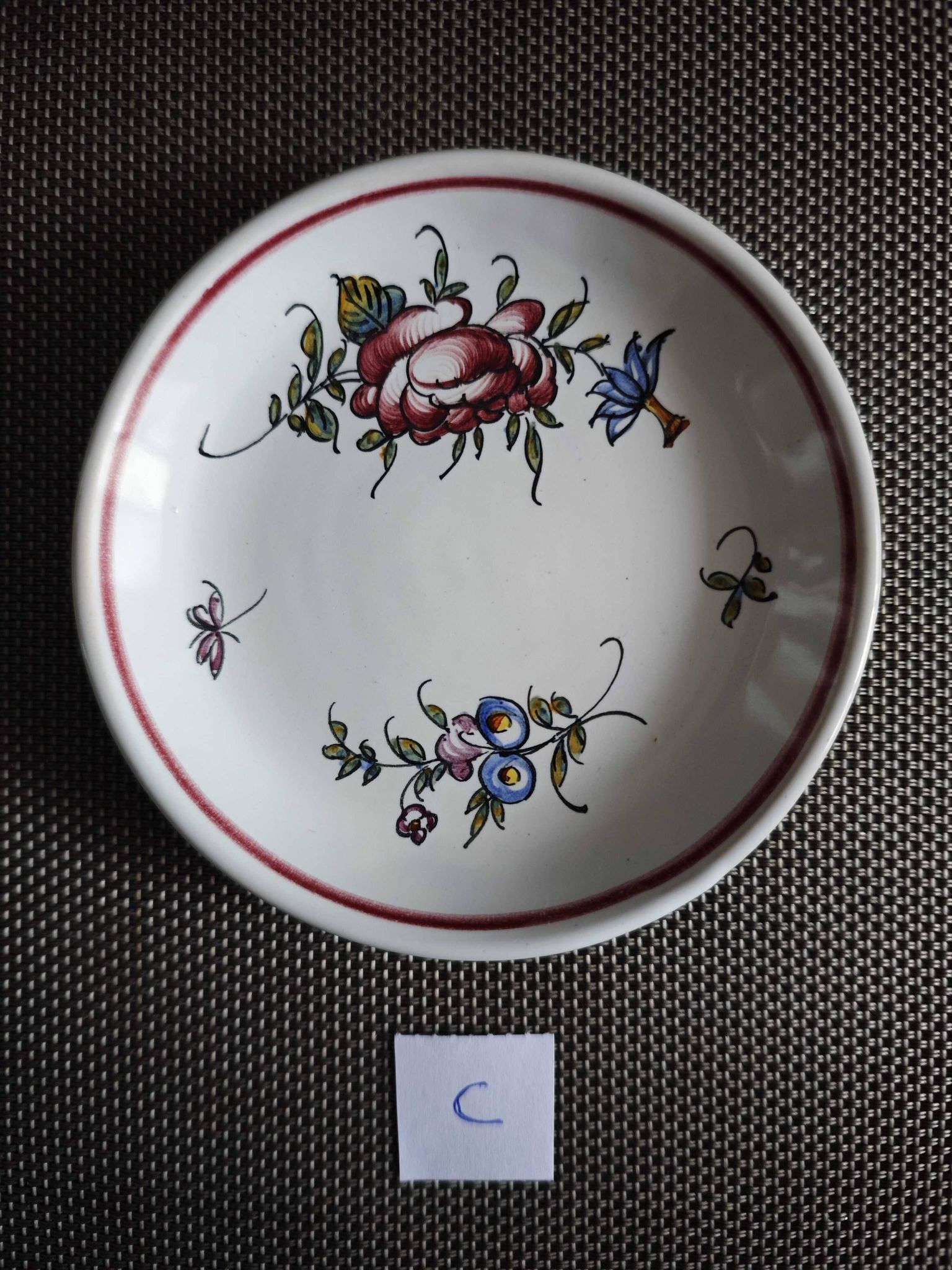 Malicorne earthenware soap dish/cup - Emile Tessier (1887 - 1971)