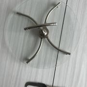 Glass and silver metal cheese board