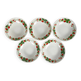 5 "Strawberry" ceramic bowls/dishes