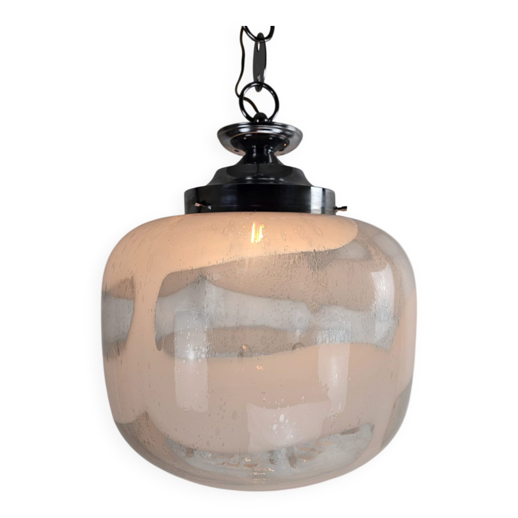 Suspension italienne en verre de Murano formes nuageuses