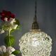 Vintage moulded glass suspension globe