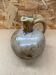 Antique glazed ceramic ball pitcher vintage drippings