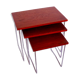 Ensemble de tables gigogne en teck et chrome par Brabantia