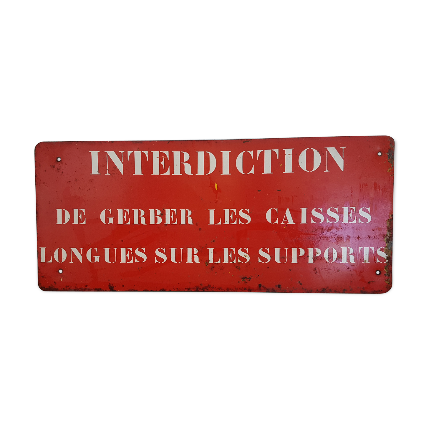 Metal plate vintage 1950