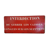 Metal plate vintage 1950