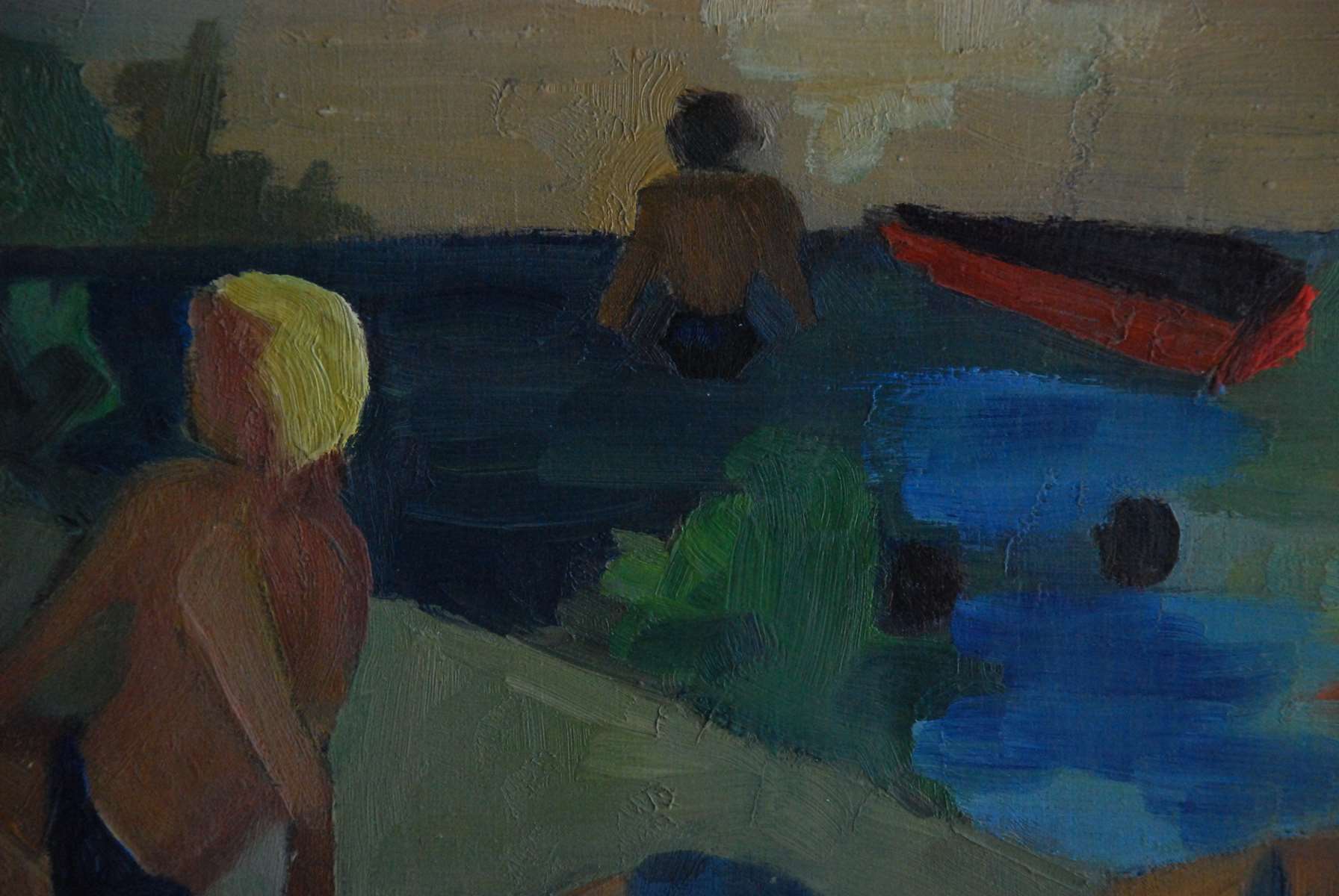 Painting the beach year 60s/70s Vintage