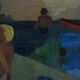 Painting the beach year 60s/70s Vintage
