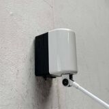 Classic white wall lamp Daphinette Italian vintage by Tommaso Cimini for Lumina, 1980s.