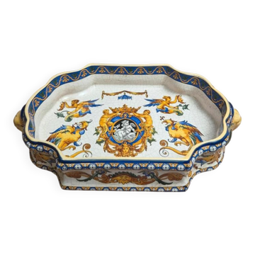 Centre de table ancien Keller & Guérin Lunéville attribué – décor Renaissance Xixe