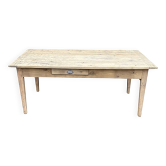 Old farmhouse table with 2 drawers