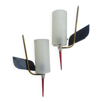 Pair of 50s rockabilly wall lights