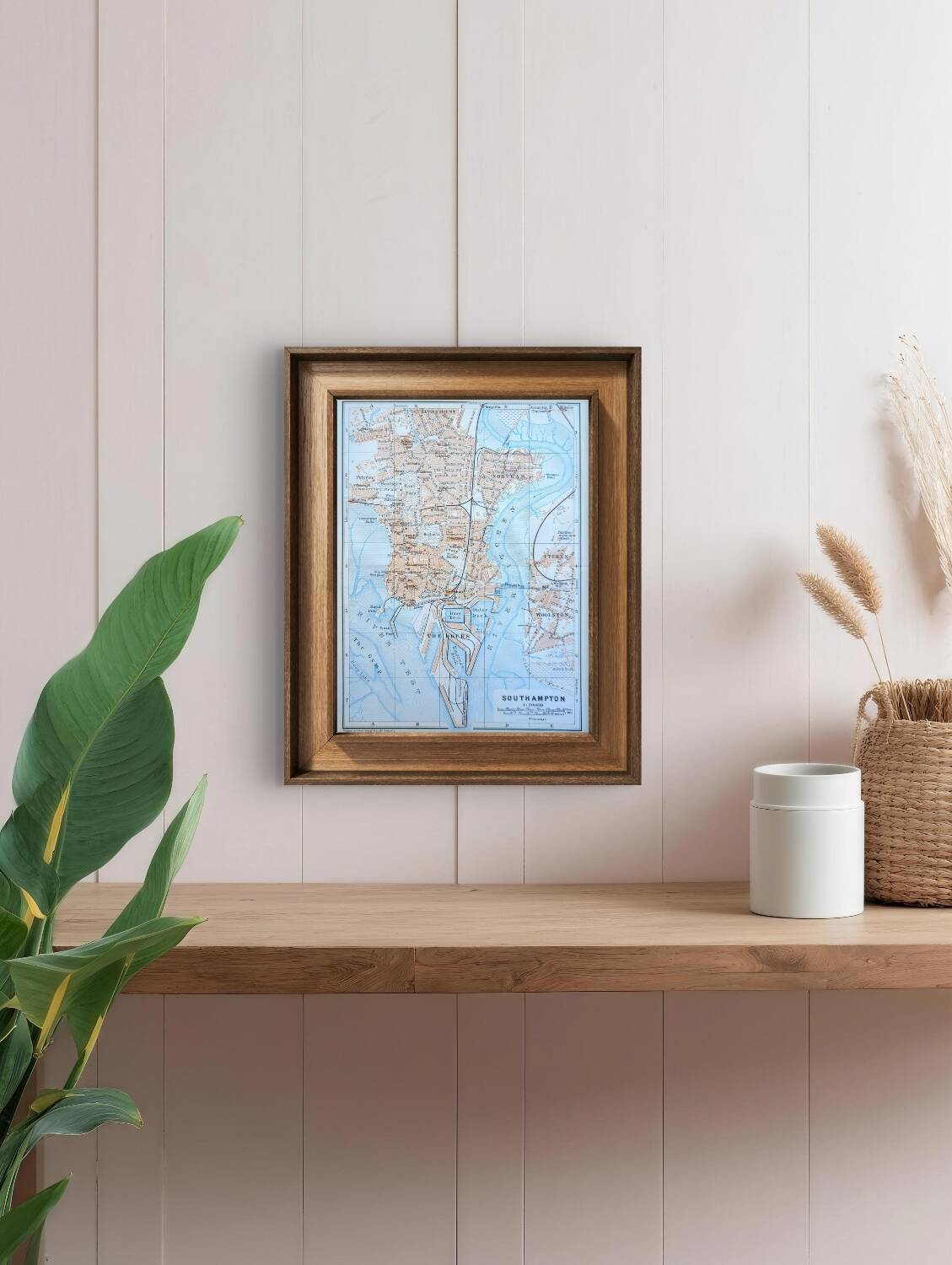 Southampton, England, original map printed in 1913.