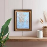 Southampton, England, original map printed in 1913.