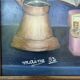 Vintage still life with flowers and objects – Canvas painting signed Maine